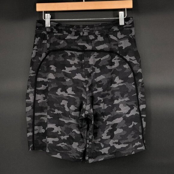 Lululemon Men's Pace Breaker Lined 9" Short M Black Camo Running Athleisure Gym - Picture 2 of 10